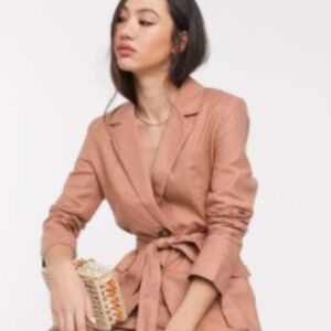 NWT ASOS DESIGN splendid linen suit blazer